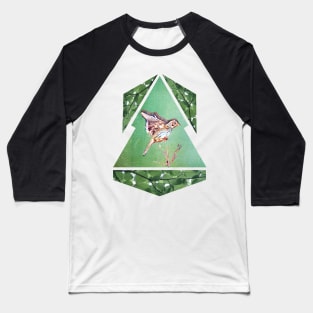 Bird forest green nature design Baseball T-Shirt